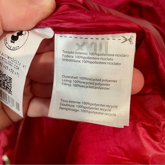 Save The Duck Jaceleyn Longline Puffer Jacket Red Size 1X - Picture 7 of 12